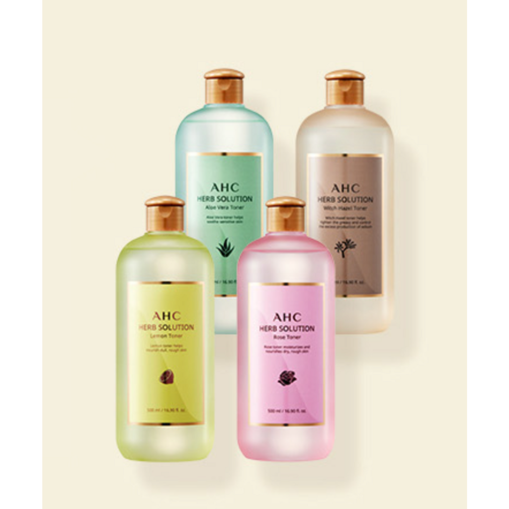 AHC Herbal Solution Rose Toner, 500ml, 1 unit Authentic K-Beauty