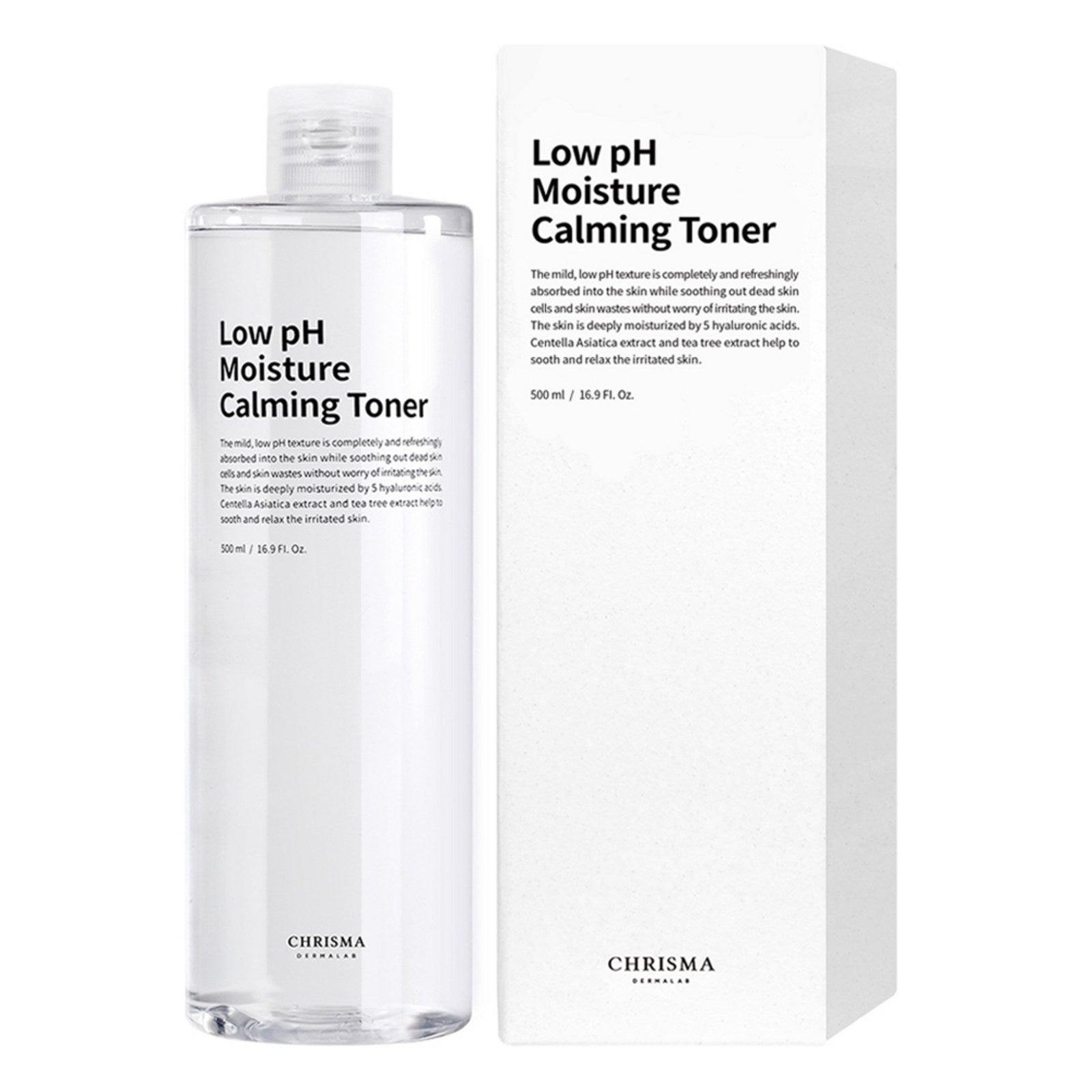 Chrisma Derma Lab Mildly Acidic Moisture Soothing Toner, 500ml, 1 unit Authentic K-Beauty