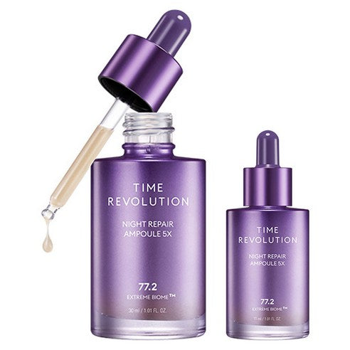 Missha Time Revolution Night Repair FiveX Ampoule 30ml + 15ml set, 1 piece Authentic K-Beauty