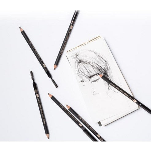 Missha Smudge Proof Wood Eyebrow Pencil, Black, 1 pc. Authentic K-Beauty
