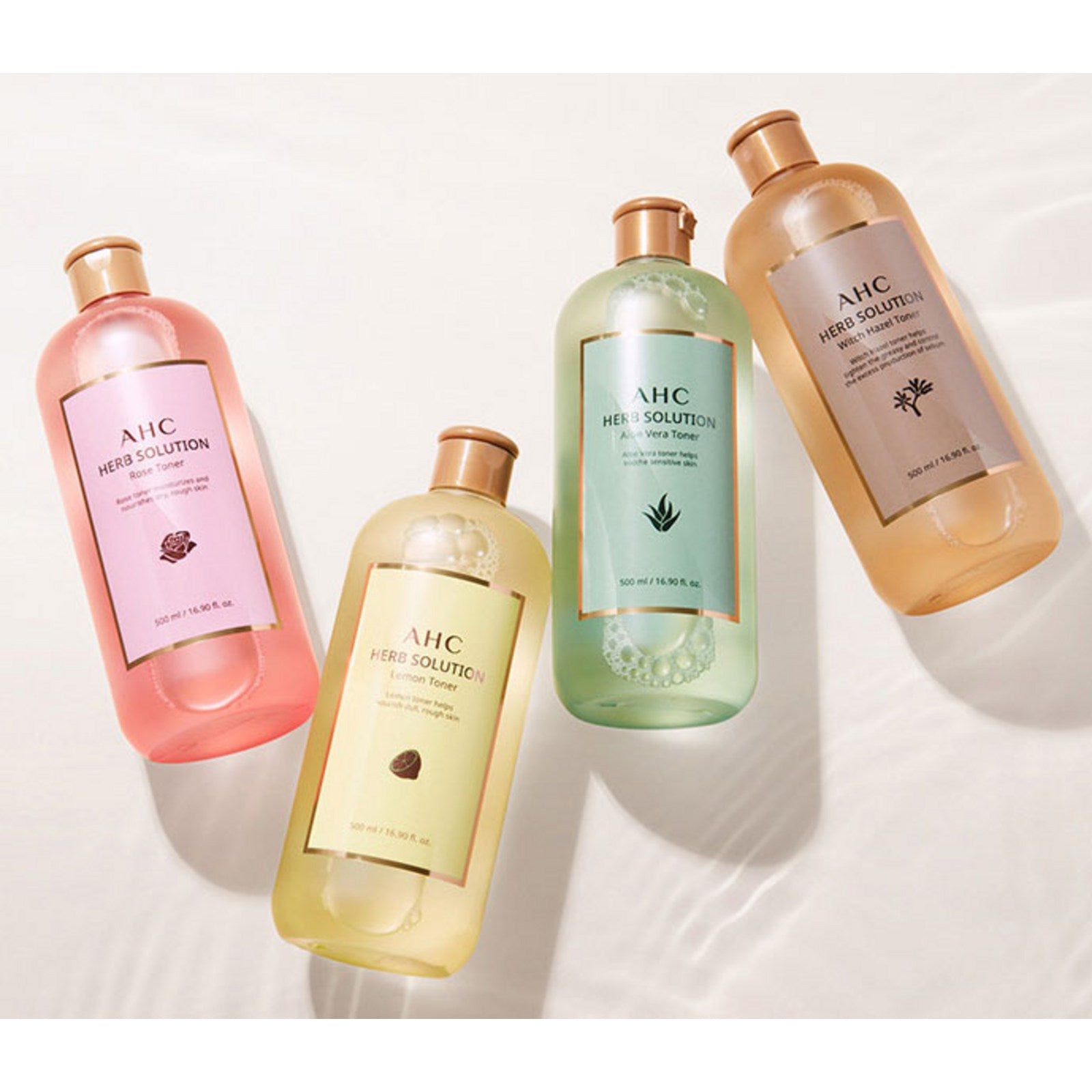 AHC Herbal Solution Rose Toner, 500ml, 1 unit Authentic K-Beauty