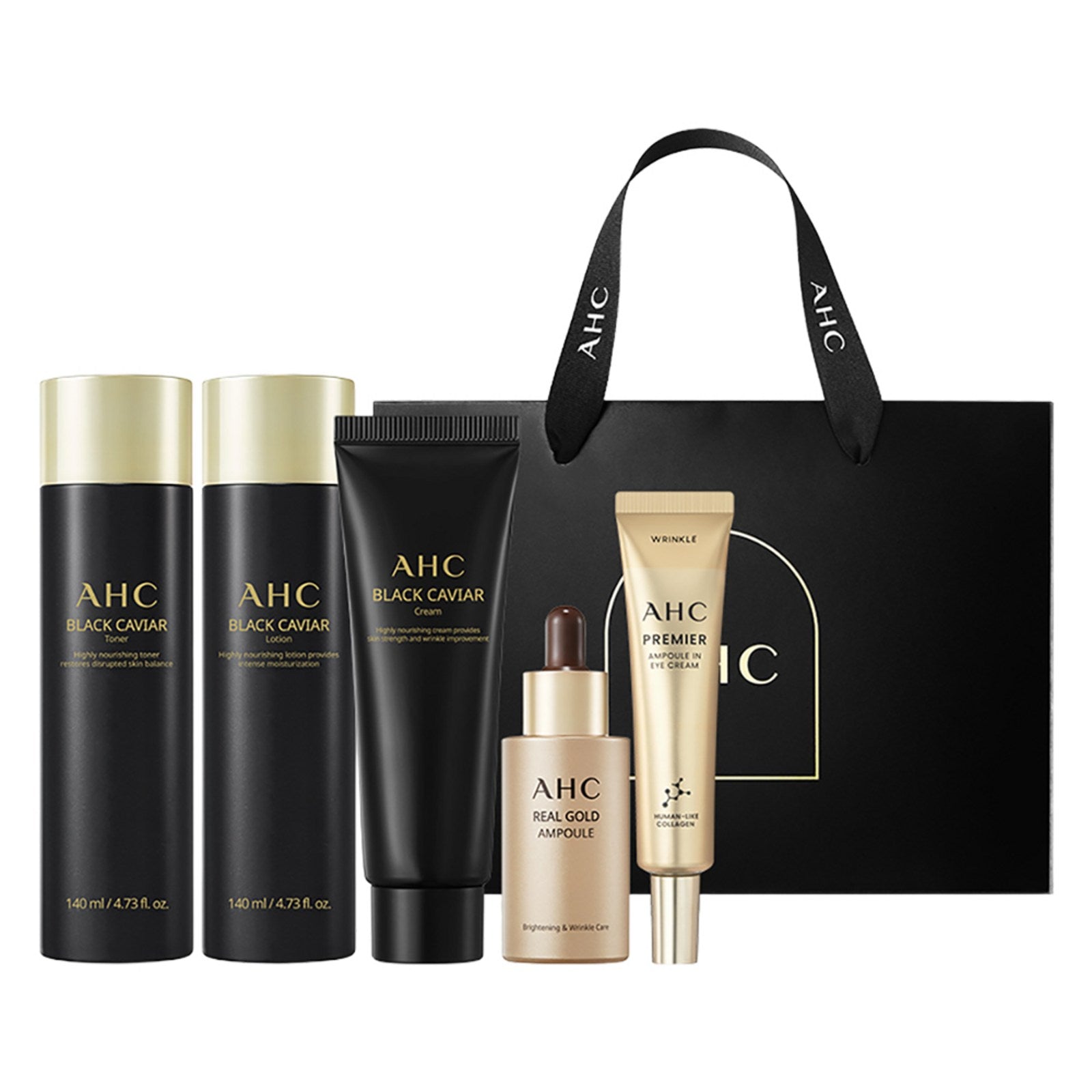 AHC Black Caviar Special Synergy 5 types, 1 set Authentic K-Beauty